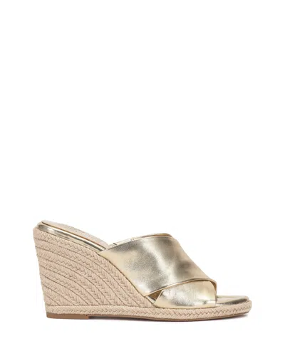 Vince Camuto Fisella Espadrille Wedge Sandal In Gold