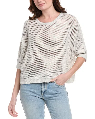 Vince Camuto Fishnet Sweater In Neutral