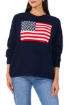 Vince Camuto Flag Logo Sweater In Classic Navy
