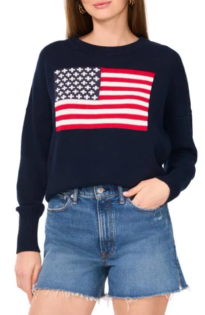 Vince Camuto Flag Graphic Sweater In Blue