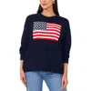 Vince Camuto Flag Logo Sweater In Blue