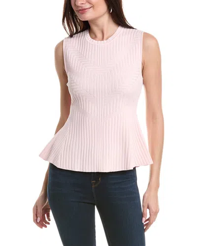 Vince Camuto Flare Hem Top In Pink