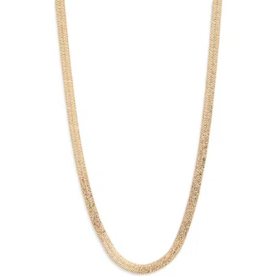 Vince Camuto Flat Snake Chain Necklace In Gold