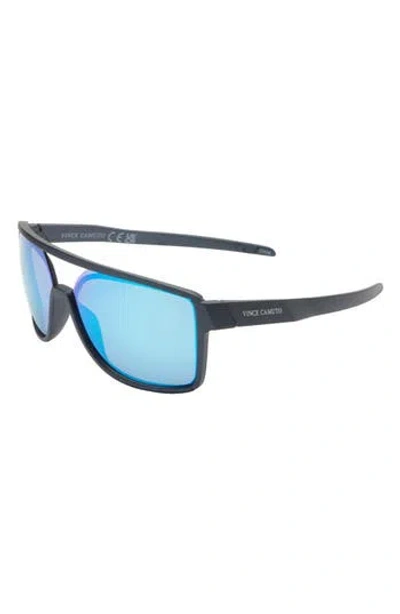 Vince Camuto Flat Top Sunglasses In Matte Navy