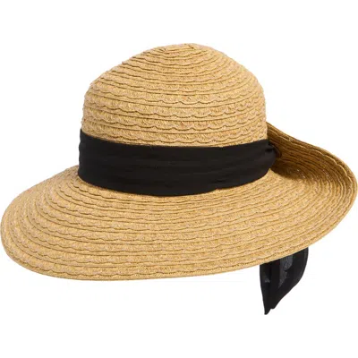 Vince Camuto Flip Up Floppy Hat In Heather Tan