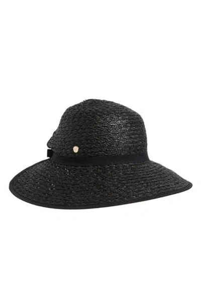 Vince Camuto Floppy Woven Straw Hat In Black