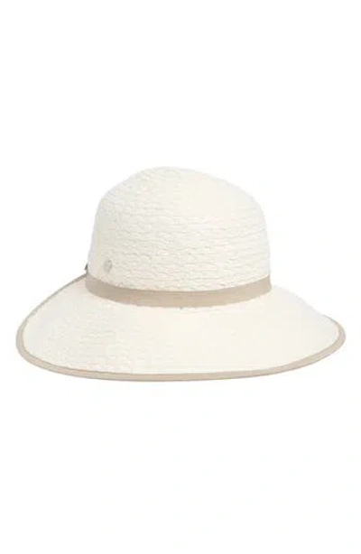Vince Camuto Floppy Woven Straw Hat In White