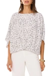 Vince Camuto Floral A-line Top In New Ivory