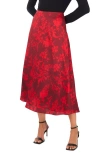 Vince Camuto Women's A-line Midi Skirt In Red