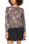 Vince Camuto Floral Cardigan In Gray