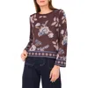 Vince Camuto Floral Jacquard Sweater In Gold
