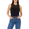 Vince Camuto Womens Solid Polyester Blouse In Rich Black
