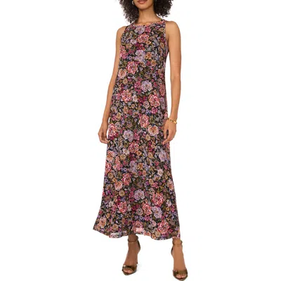Vince Camuto Floral Maxi Dress In Rich Black