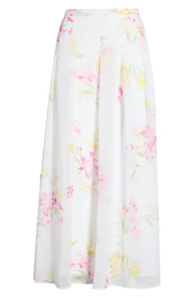 Vince Camuto Floral Maxi Skirt In White