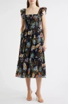 Vince Camuto Floral Midi Sundress In Multi