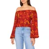 Vince Camuto Floral Off The Shoulder Crepe Top