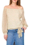 Vince Camuto Off-the-shoulder Top In Calm Grey