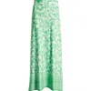 Vince Camuto Floral Print Maxi Skirt In Jolly Green