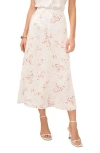 VINCE CAMUTO FLORAL PRINT MIDI SKIRT