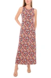 Vince Camuto Floral Print Sleeveless Maxi Dress In Multi