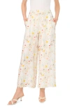 Vince Camuto Floral Print Tie Waist Wide Leg Pants In Multi
