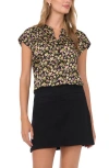 Vince Camuto Floral Print Top In Multi