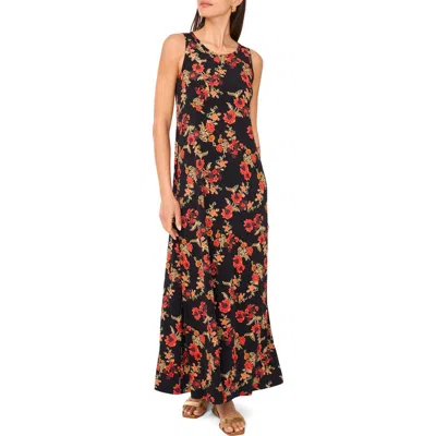 Vince Camuto Floral Sleeveless Jersey Maxi Dress