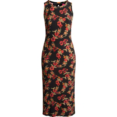 Vince Camuto Floral Sleeveless Jersey Maxi Dress