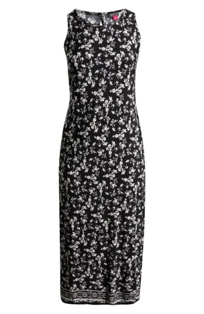Vince Camuto Floral Sleeveless Jersey Maxi Dress