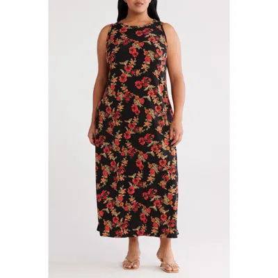 Vince Camuto Floral Sleeveless Jersey Maxi Dress In Multi