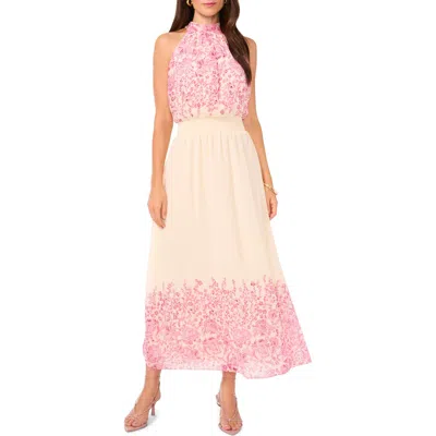 VINCE CAMUTO VINCE CAMUTO FLORAL SLEEVELESS MAXI DRESS