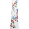 Vince Camuto Floral Sleeveless Scuba Mermaid Gown In Ivory Multi