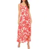 Vince Camuto Womens Floral Square Neck Smocked Back Sleeveless Maxi Dress Xxs 3x