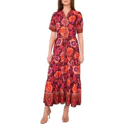 VINCE CAMUTO VINCE CAMUTO FLORAL TIERED MAXI DRESS