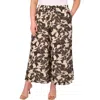 Vince Camuto Floral Wide Leg Drawstring Pants In Rich Black