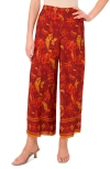 Vince Camuto Wide Leg Pull On Pants In Red