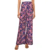 Vince Camuto Floral Wide Leg Pants In Blue