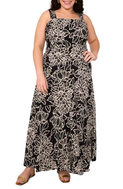 Vince Camuto Floral Wide Strap Maxi Dress