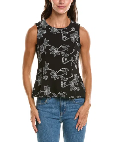 Vince Camuto Flowy Hem Top In Black