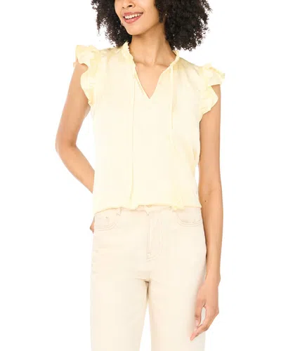 Vince Camuto Flutter Sleeve Blouse In Neutral