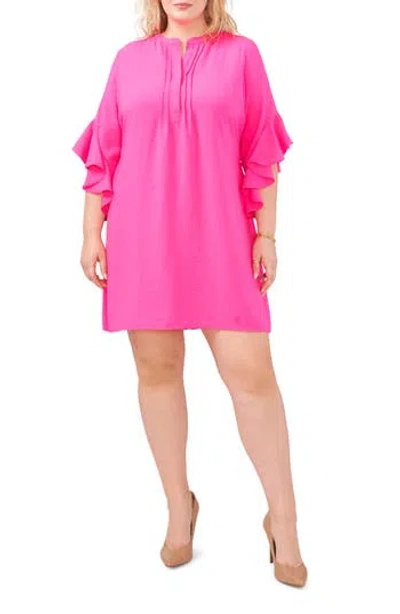 Vince Camuto Flutter Sleeve Shift Dress In Pink