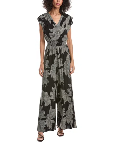 Vince Camuto Flutter Sleeve V-neck Jumpsuit In Multi