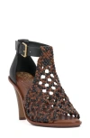 Vince Camuto Frasper Woven Ankle Strap Sandal In Whiskey Black