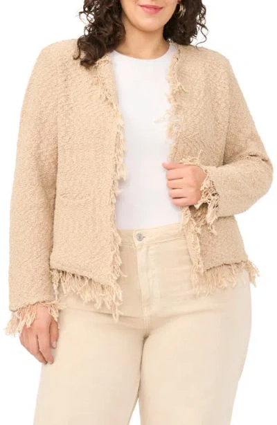 Vince Camuto Fringe Detail Crop Jacket In Neutral