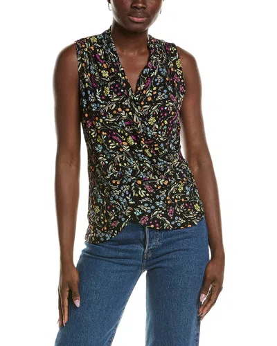 Vince Camuto Front Cross Over Wrap Tank Top In Multi
