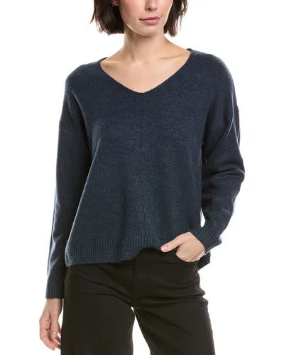Vince Camuto Front Seam Cozy Sweater In Blue