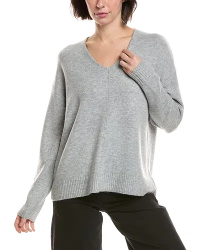 Vince Camuto Front Seam Cozy Sweater In Gray