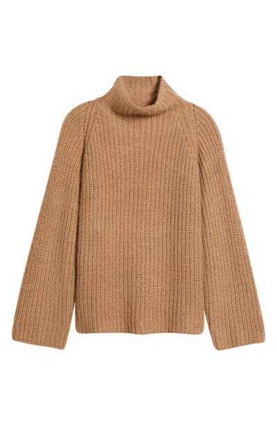 Vince Camuto Funnel Neck Sweater In Brown