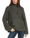 Vince Camuto Funnel Neck Sweater In Green