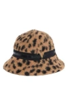 Vince Camuto Fuzzy Cloche Hat In Brown